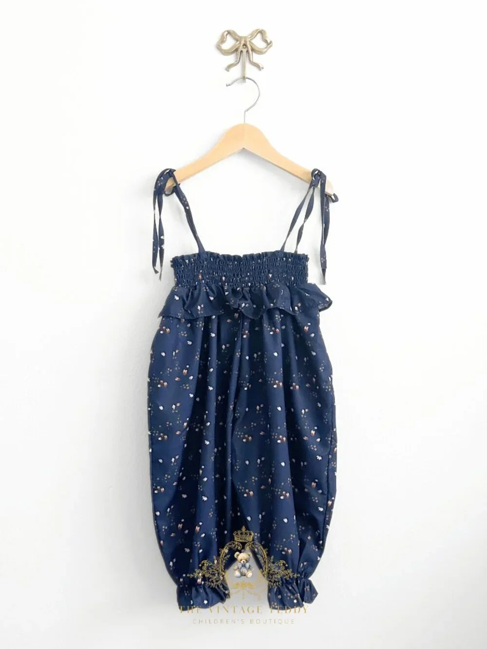 NWT Pretty Girls One-Piece Kids Floral Nap Smocking Ruffles Bohemian Summer 3T